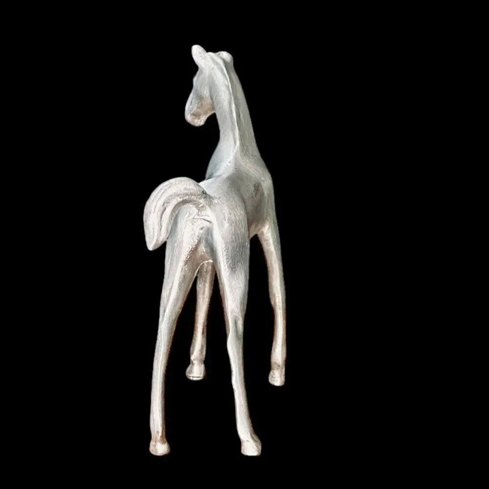Vintage Miniature Pewter Foal Horse Equestrian Figurine Collectible  3 1/4” - Picture 8 of 13